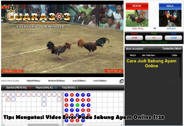 Tips Mengatasi Video Error Pada Sabung Ayam Online S128